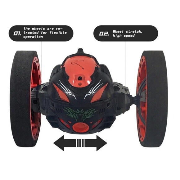 Remote Control Jumping Bounce Car 2.4GHz RC Flips Spin Trick Stunt Car Fun Toy - Picture 6 of 16